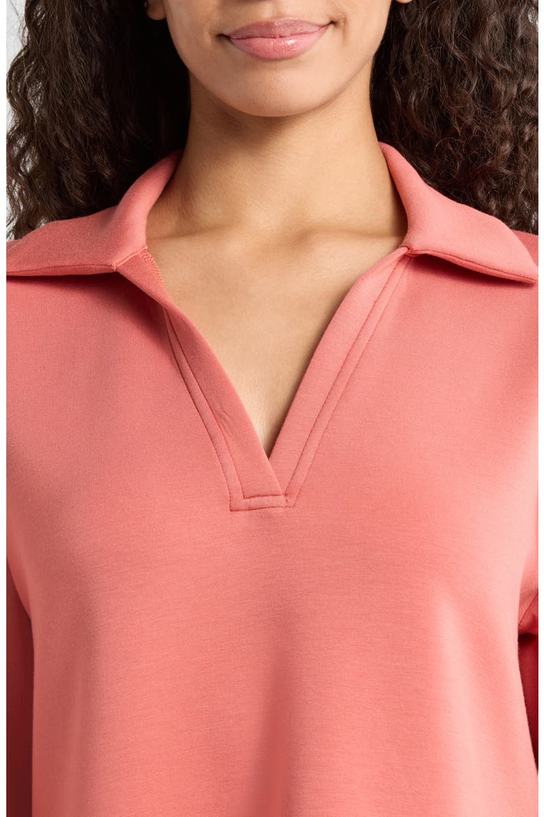 AirEssentials Scuba Knit Polo Top, Alternate, color, CLAY