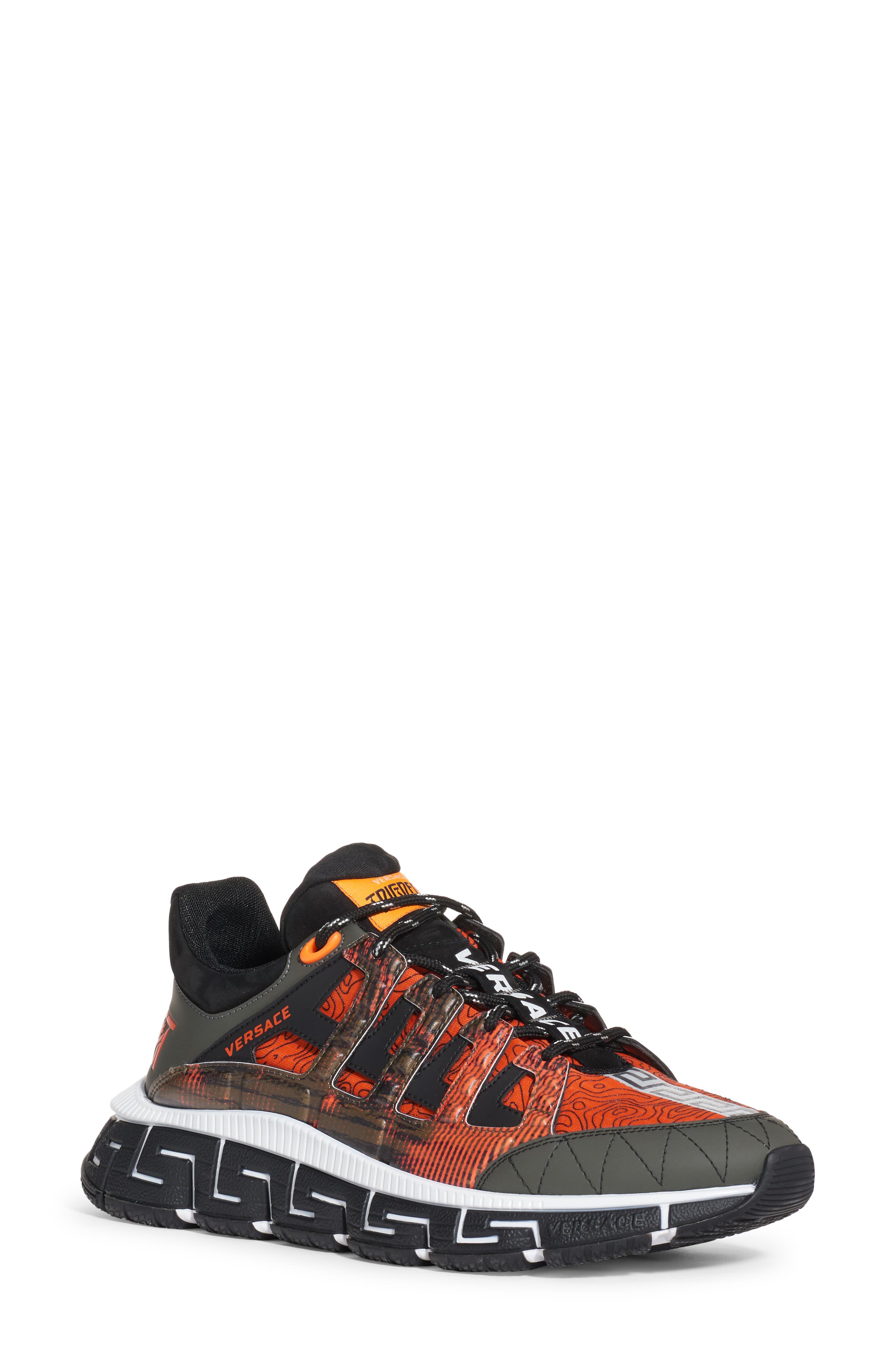 Trigreca Low Top Sneaker, Main, color, ORANGE/ GREY