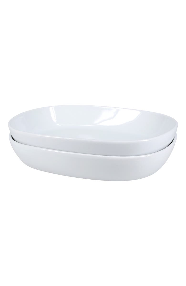 BIA Cordon Bleu Oslo Set of 2 Oblong Baking Dishes, Main, color, White