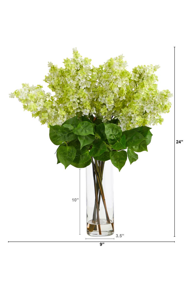 NEARLY NATURAL Artificial Lilac Bouquet in Vase, Alternate, color,