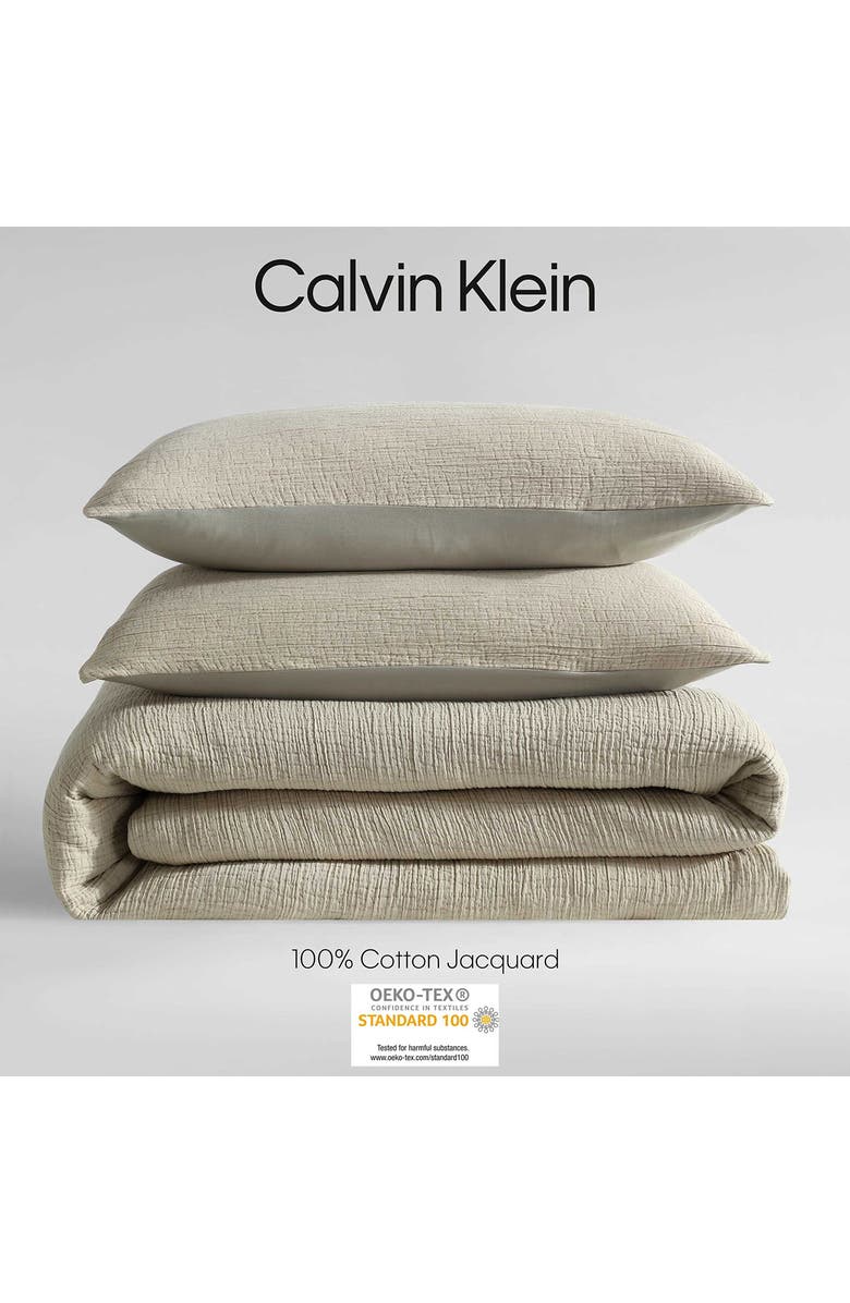 Calvin Klein Washed Textured Duvet Cover & Shams Set, Alternate, color, Absinthe Green