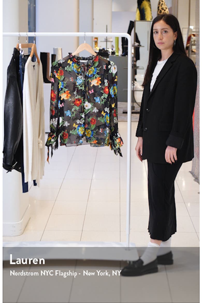 Julius Floral Print Tie Sleeve Blouse video