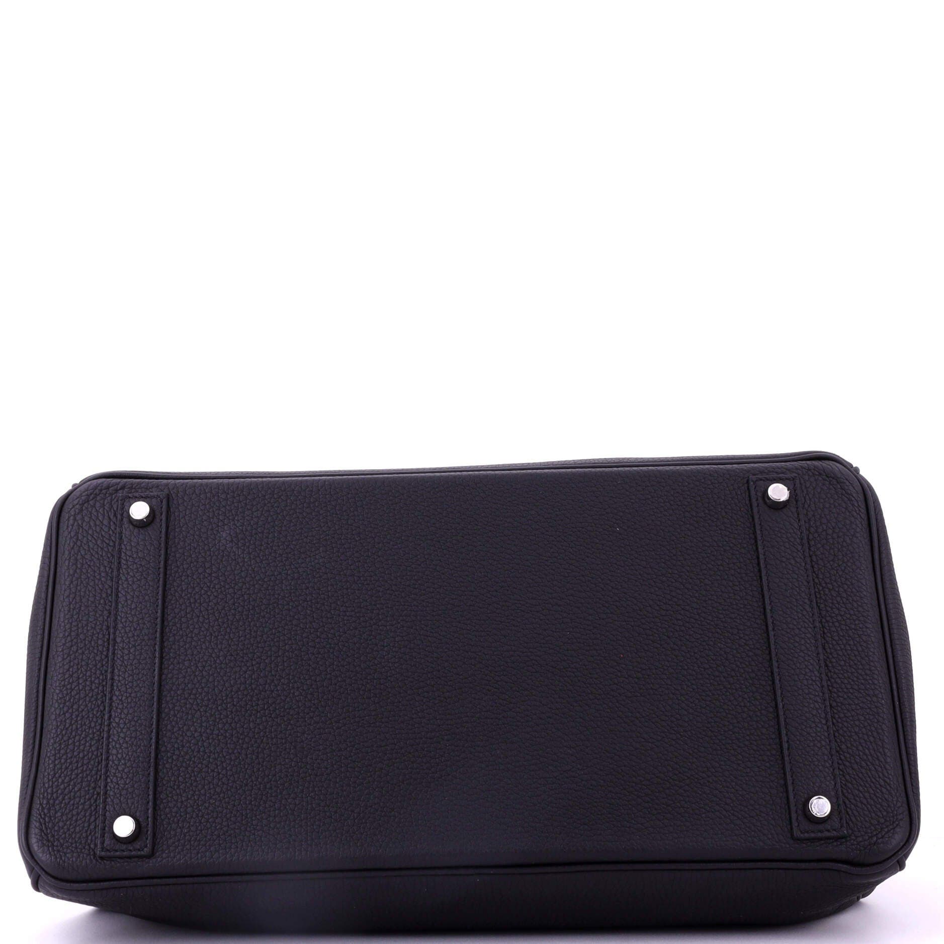 Pre-Owned Hermes Birkin Handbag Black Togo with Palladium Hardware 40, Alternate, color, 