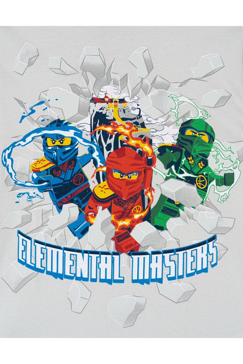 Ninjago Short Sleeve T-Shirt, Alternate, color, Grey Elemental Ninjas