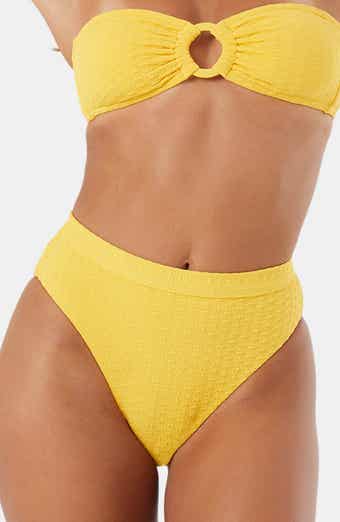 Roxy Haleiwa Banded High Waist Bikini Bottoms