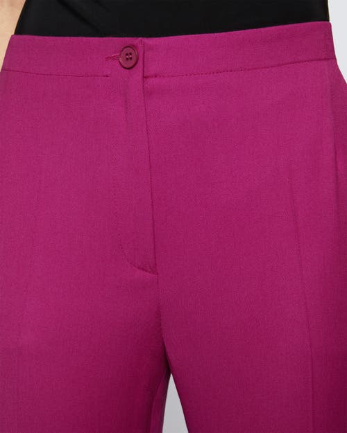 Santorelli Beth Flared-leg Stretch Virgin Wool Pants In Dark Magenta