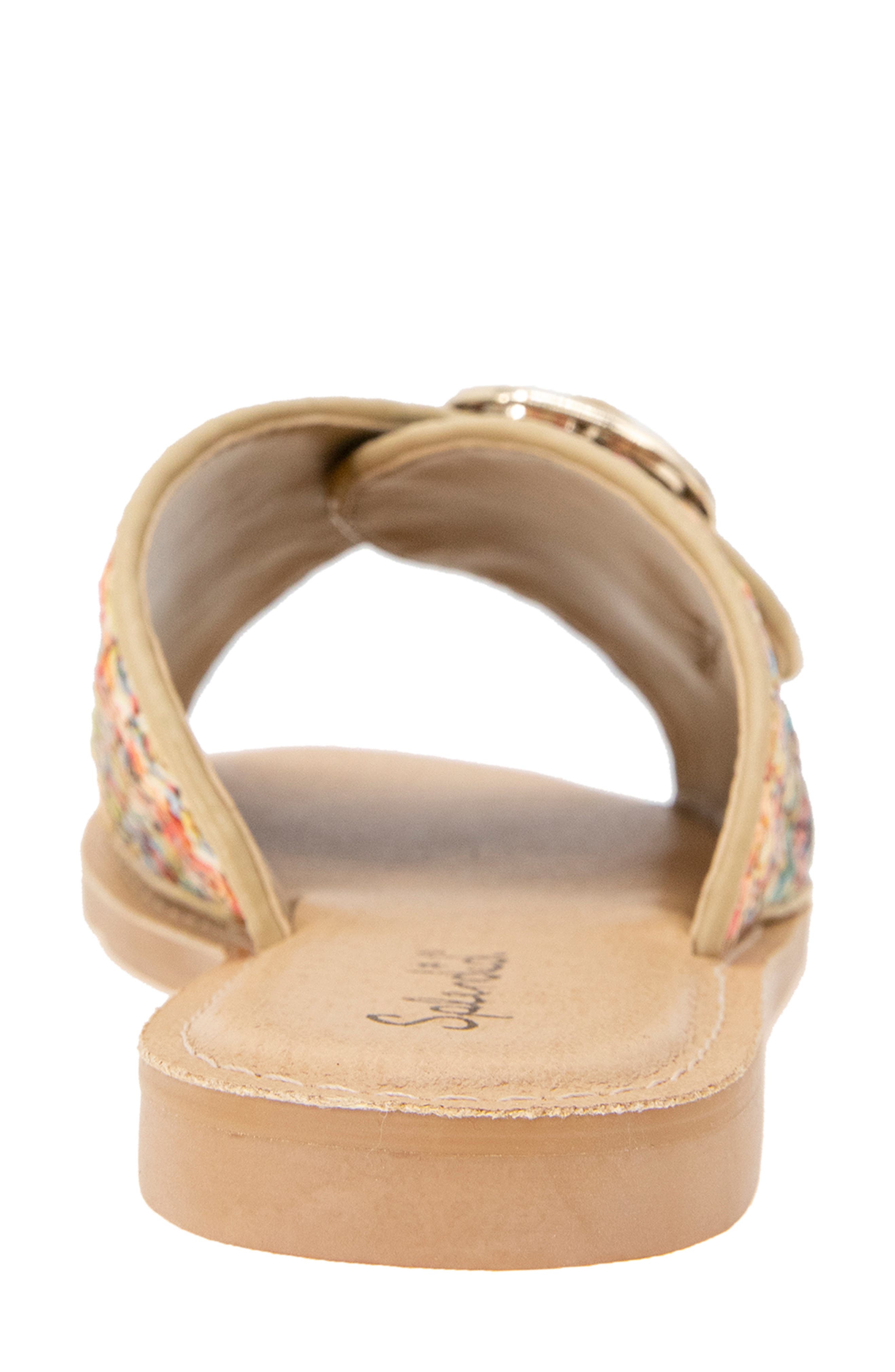 Sandy Raffia Slide Sandal, Alternate, color, MULTI RAFFIA