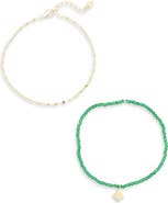 ARGENTO VIVO Two-Piece Heart Charm & Chain Bracelet Set