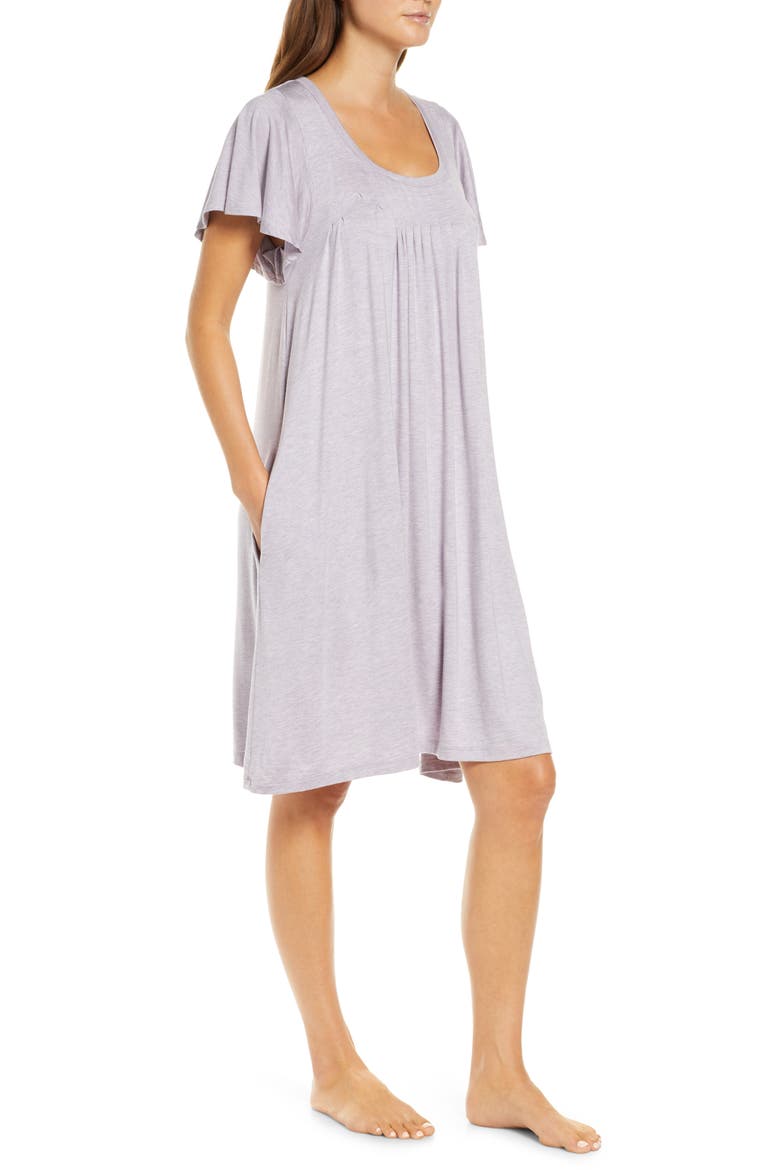 Flutter Sleeve Nightgown, Alternate, color, LILAC