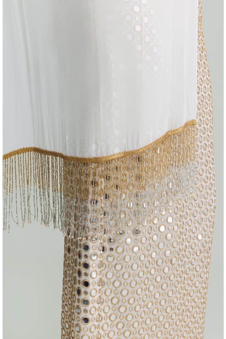 Julie Strapless Mirrored Column Gown, Alternate, color, WHITE