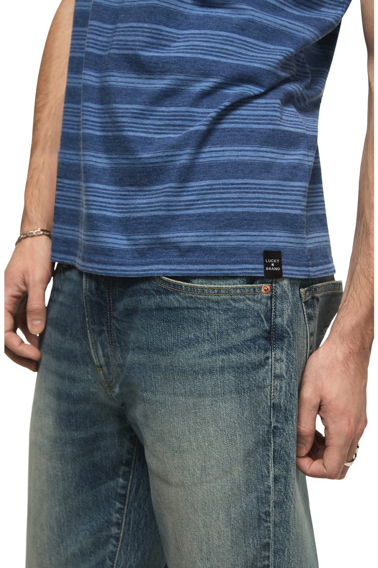 Stripe Crewneck T-Shirt, Alternate, color, BLUE MULTI