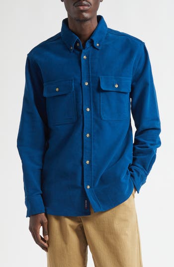 Noah Cotton Moleskin Button-Down Shirt | Nordstrom