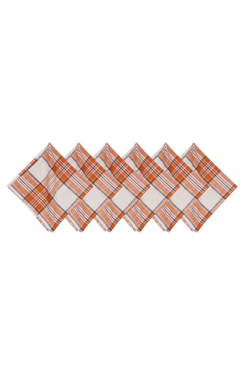 C&F Home Gibson Plaid Napkins Set of 6, Main, color, Beige