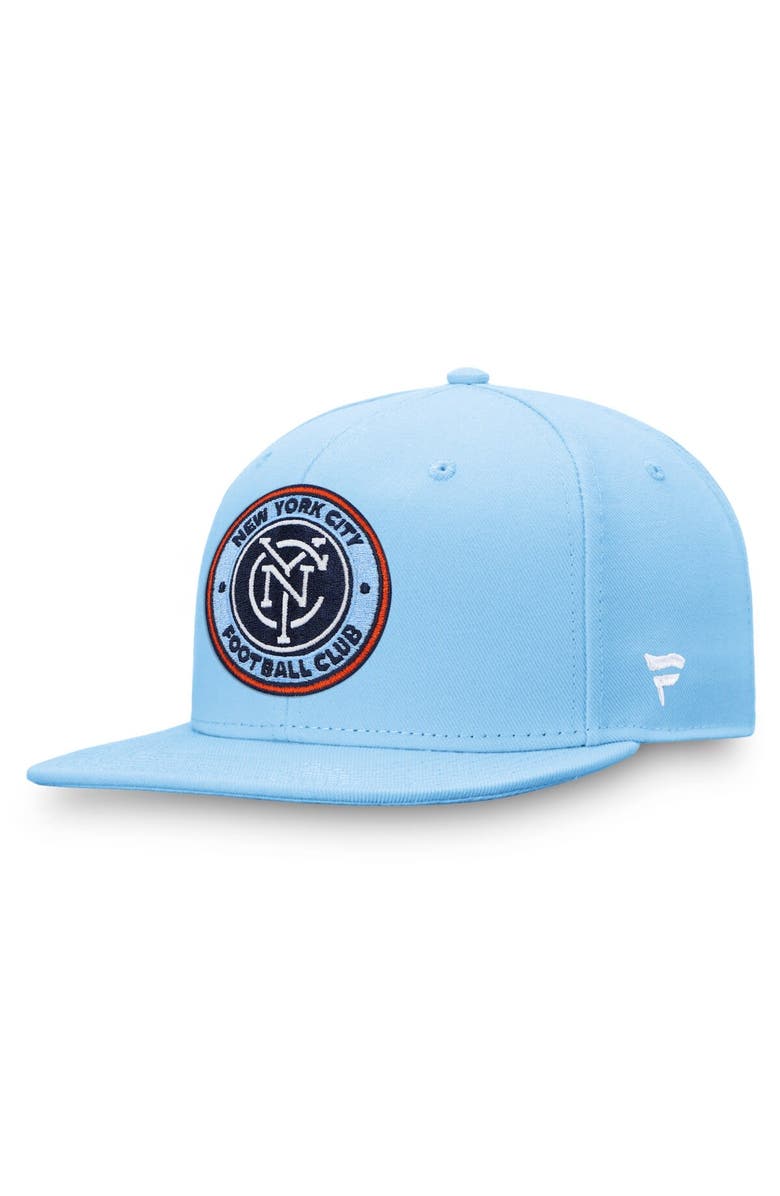 FANATICS Men's Fanatics Branded Blue New York City FC Emblem Snapback Hat, Main, color,