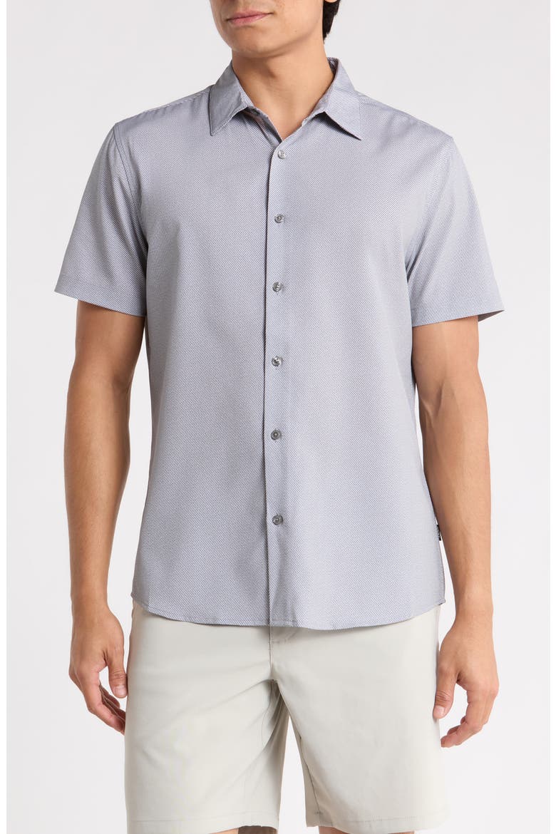 Olin Short Sleeve Button-Up Shirt, Main, color, GRAY