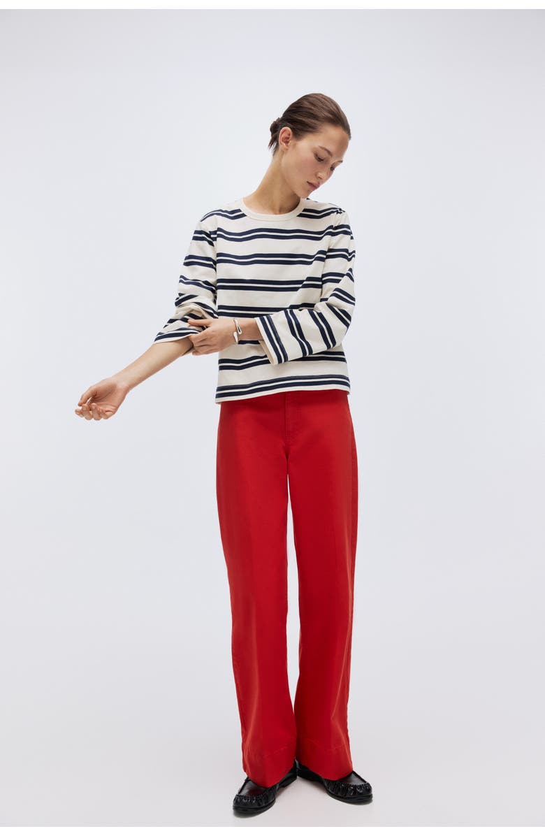 H&M Canvas Trousers, Main, color, Bright Red