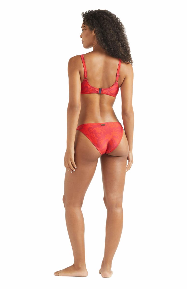 Vilebrequin Women's Flower Power Side Tie Bikini Bottom, Alternate, color, Lipstick