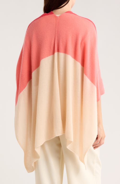 Portolano Colorblock Asymmetrical Hem Poncho