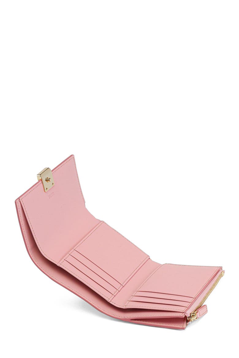 Aren Trifold Wallet in Visetos, Alternate, color, Pink