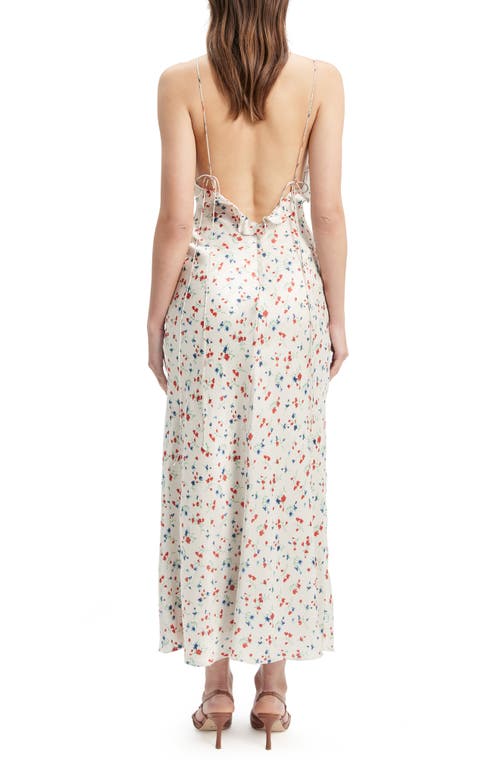 Bardot Olea Ruffle Maxi Dress In Ivory Floral