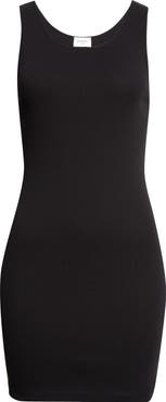 Saint Laurent Cassandre Cotton Rib Dress
