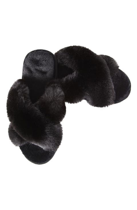 Beverly Faux Fur Memory Foam Slipper (Women)