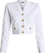 Balmain Cropped knit cardigan