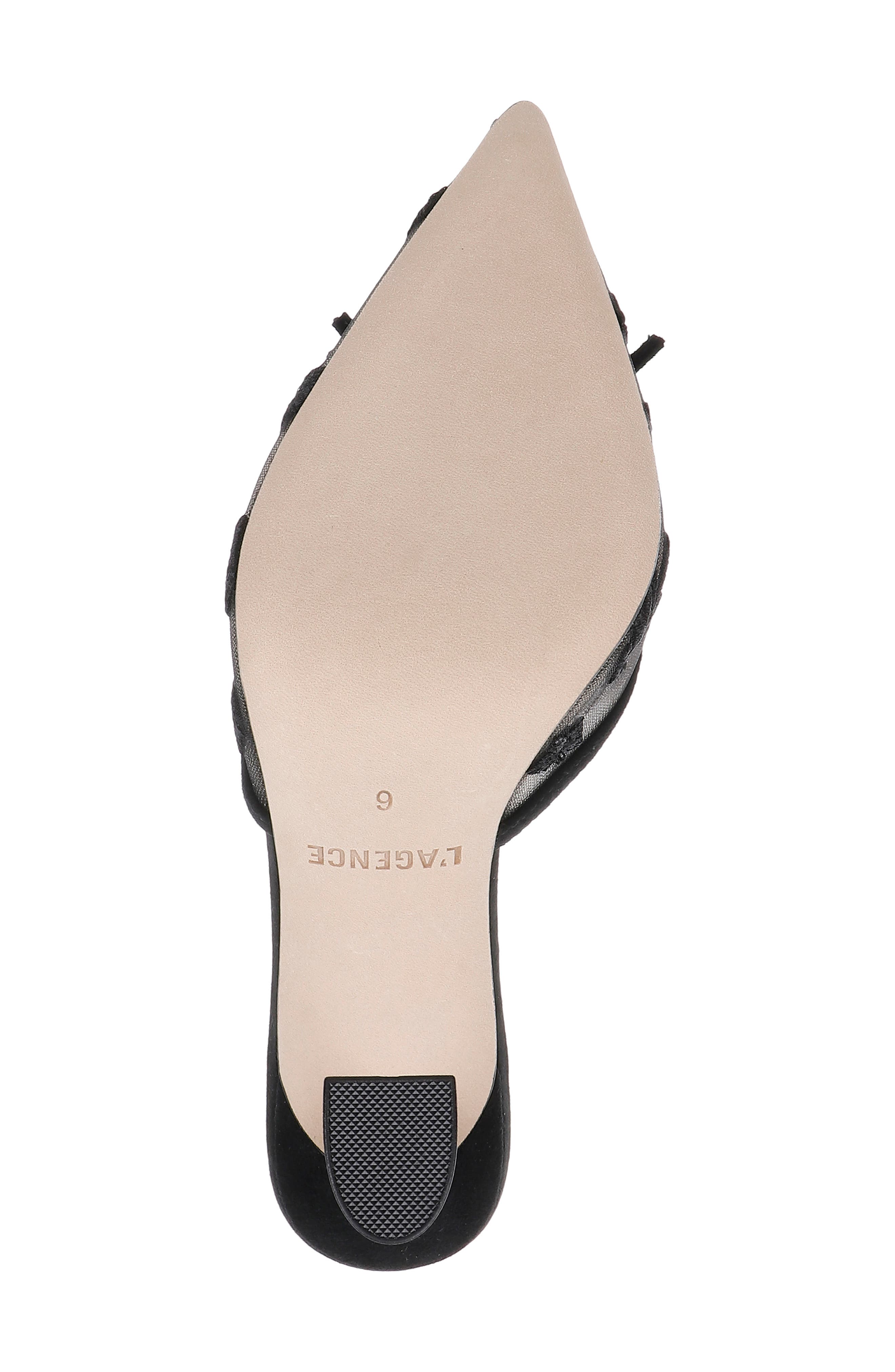 L'AGENCE Prasad Pointed Toe Mule, Alternate, color, Black Mesh