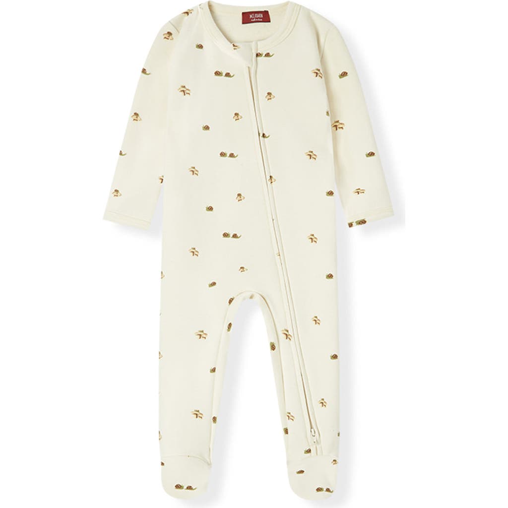 Milkbarn Stretch Fleece Zipper Footed Romper