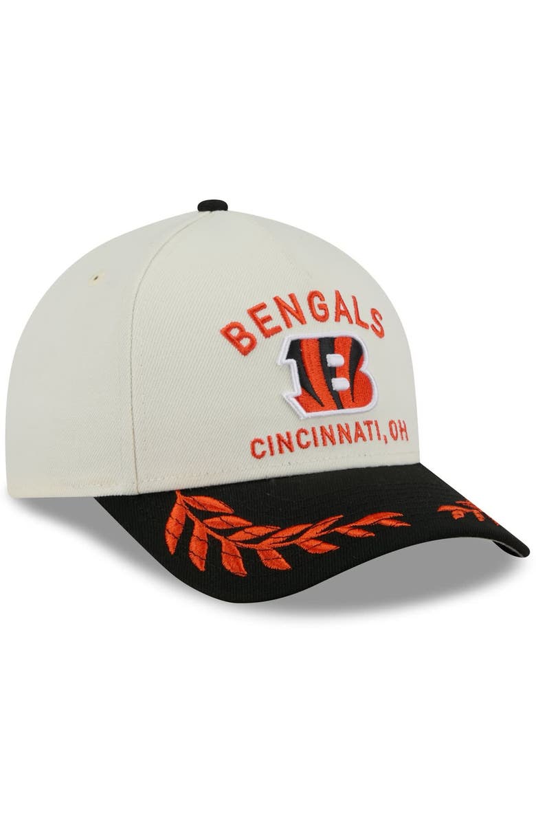 New Era Men's New Era Cream/Black Cincinnati Bengals 2025 NFL Draft 9FORTY A-Frame M-Crown Adjustable Hat, Alternate, color, Cream