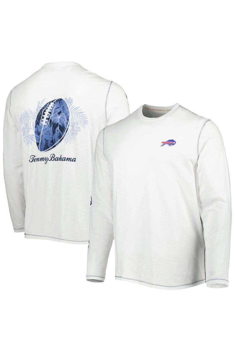 Men's Tommy Bahama White Buffalo Bills Laces Out Billboard Long Sleeve T-Shirt, Main, color, White