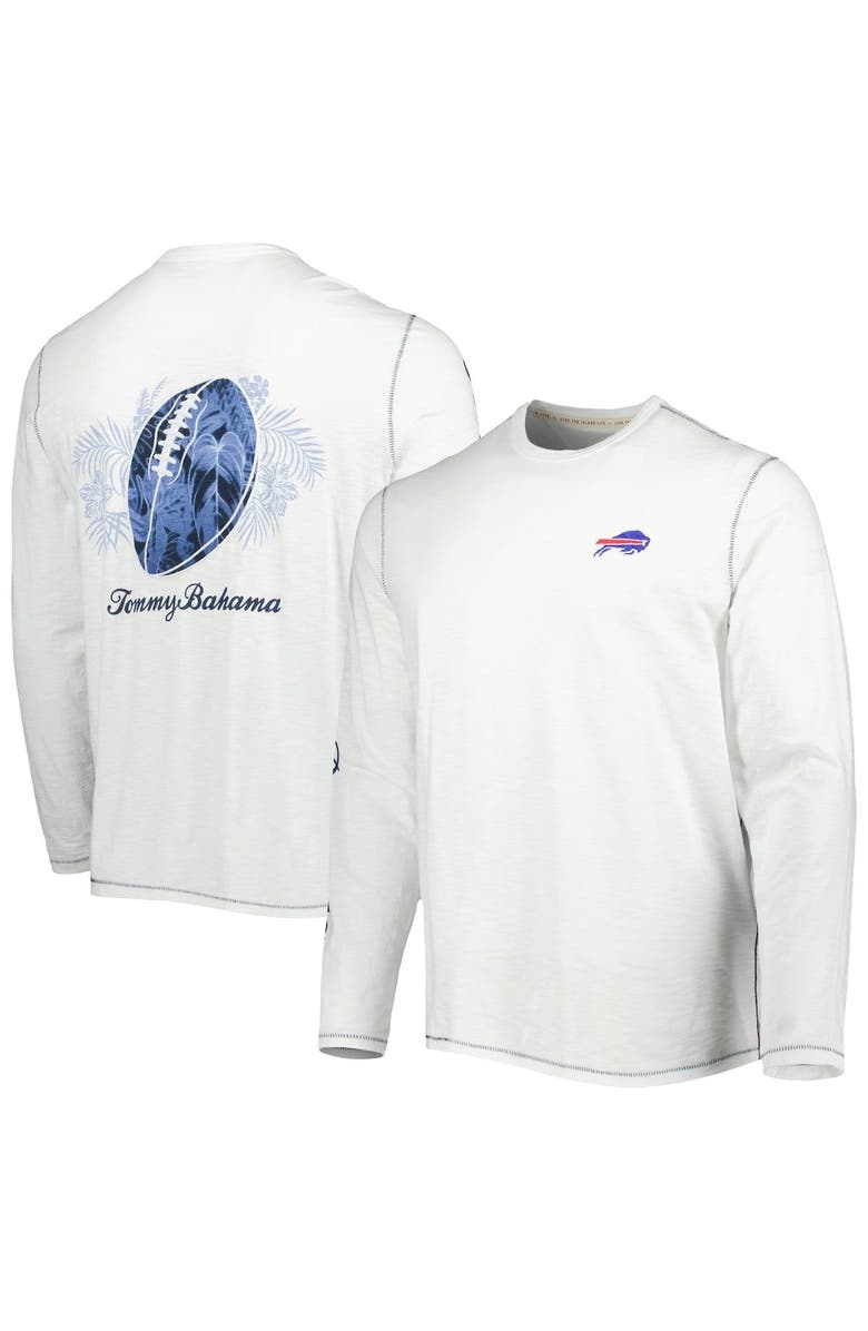 Tommy Bahama Men's Tommy Bahama White Buffalo Bills Laces Out Billboard Long Sleeve T-Shirt, Main, color, White