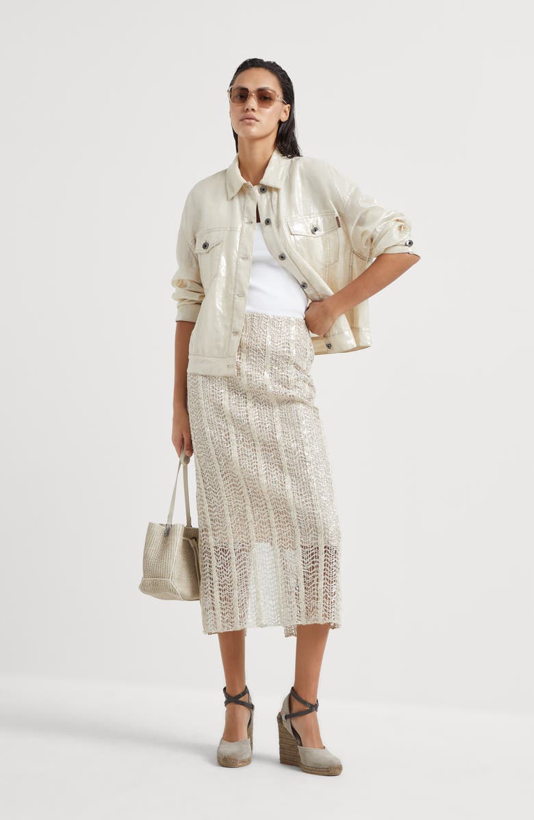 Brunello Cucinelli Column skirt, Alternate, color, 