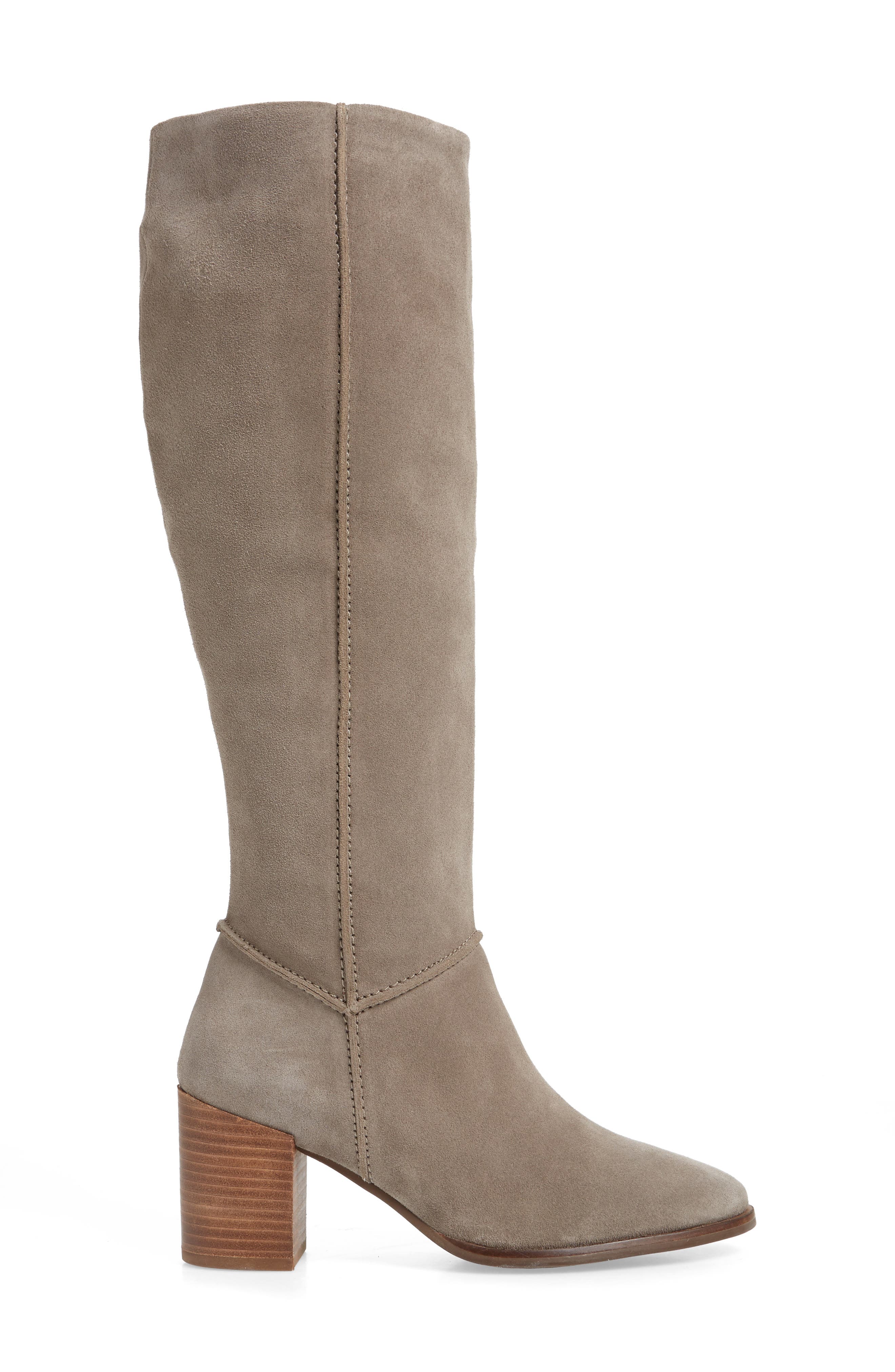 Holloway Knee High Boot, Alternate, color, TAUPE SUEDE