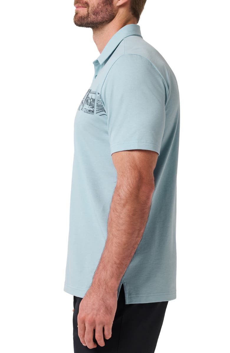 TravisMathew Performance Jersey Polo, Alternate, color, Forget Me Not