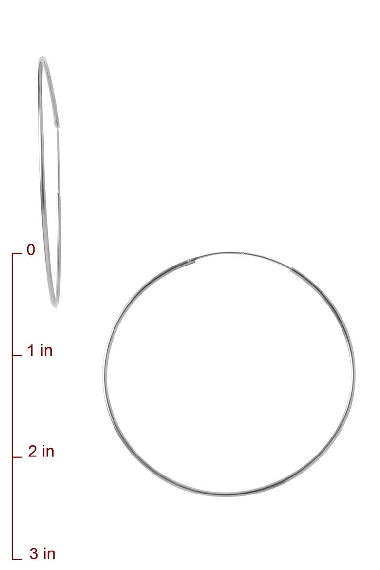 Argento Vivo Extra Large Endless Hoop Earrings, Alternate, color, SILVER