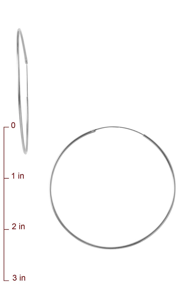 Argento Vivo Sterling Silver Argento Vivo Extra Large Endless Hoop Earrings, Alternate, color, Silver