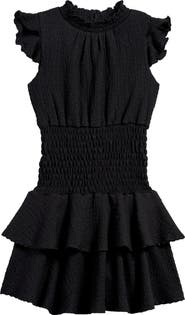 Ava & Yelly Kids' Smocked Knit Party Dress