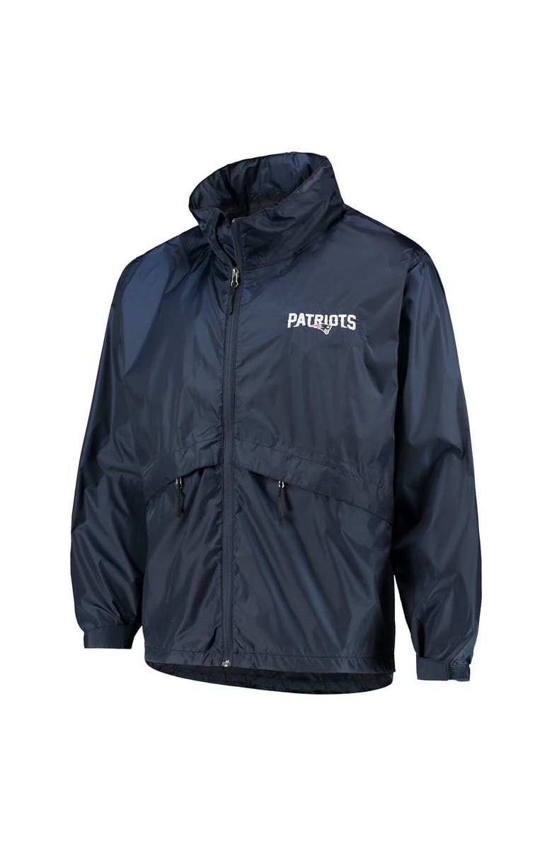 DUNBROOKE Men's Dunbrooke Navy New England Patriots Circle Sportsman Waterproof Packable Lightweight Full-Zip Jacket, Alternate, color,
