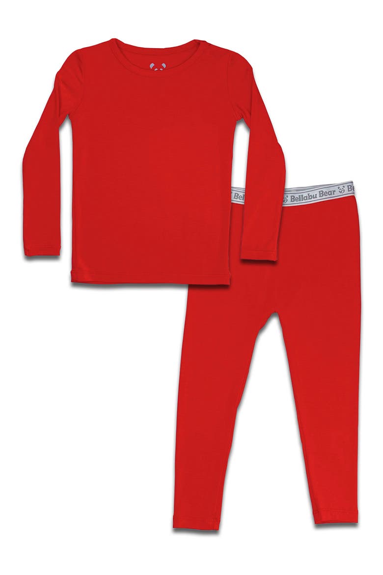 Fitted Two-Piece Pajamas, Main, color, WINTERBERRY RED