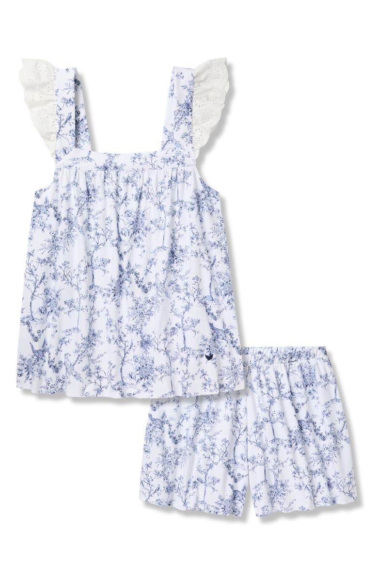 Petite Plume Clara Pima Cotton Short Pajamas, Alternate, color, White