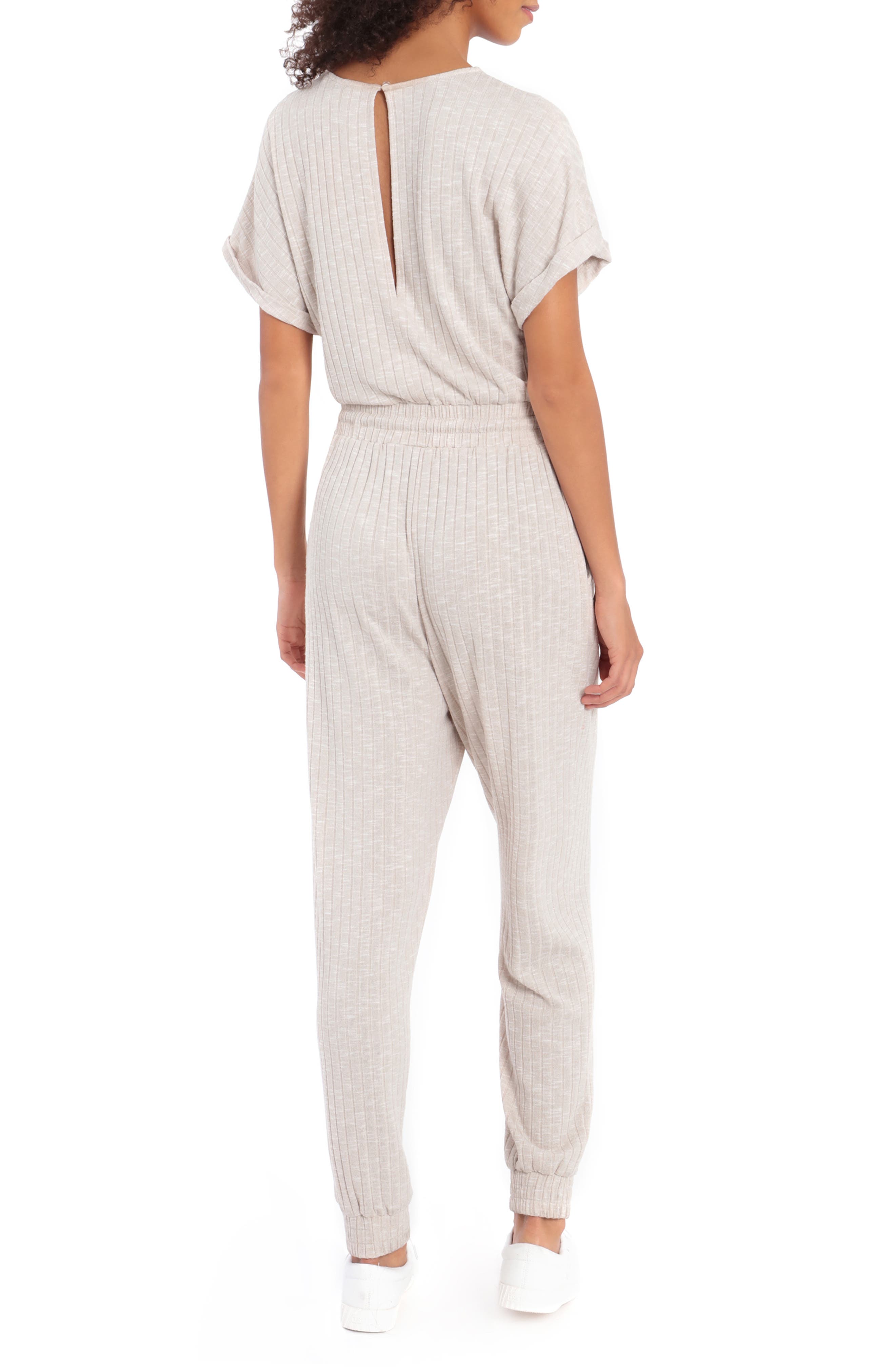 Maggy London Spring Ribbed Short Sleeve Jumpsuit (Women) | Nordstromrack