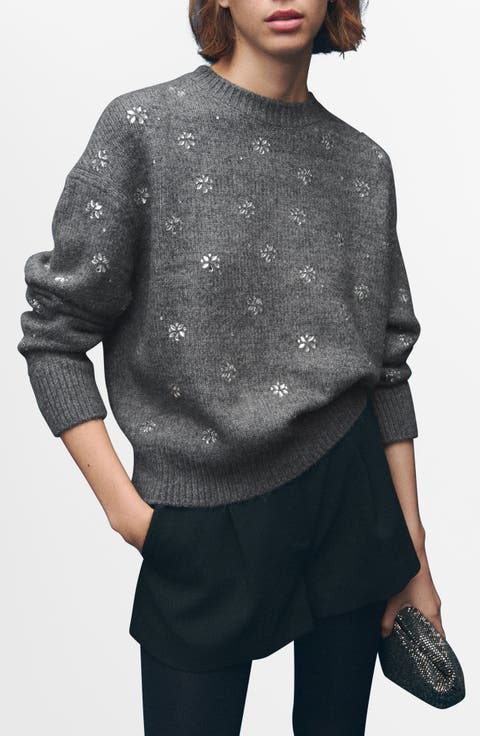 Embellished Crewneck Sweater