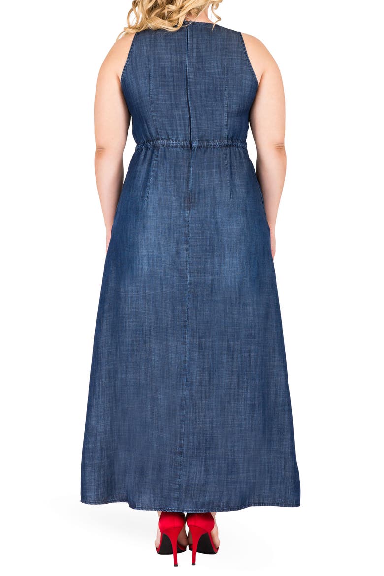 Amber Maxi Chambray Dress, Alternate, color, INDIGO