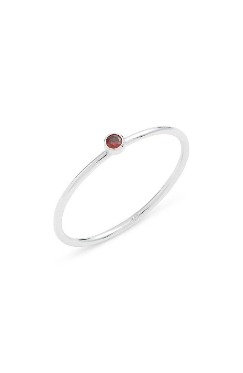 Nashelle Birthstone Ring, Main, color, July Sterling Silver