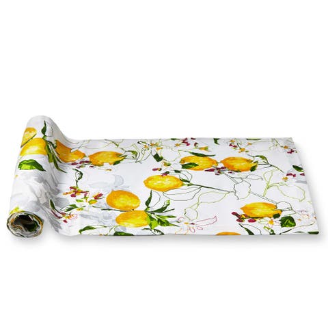 Lemoncello Multicolor Cotton Table Runner for Spring Summer