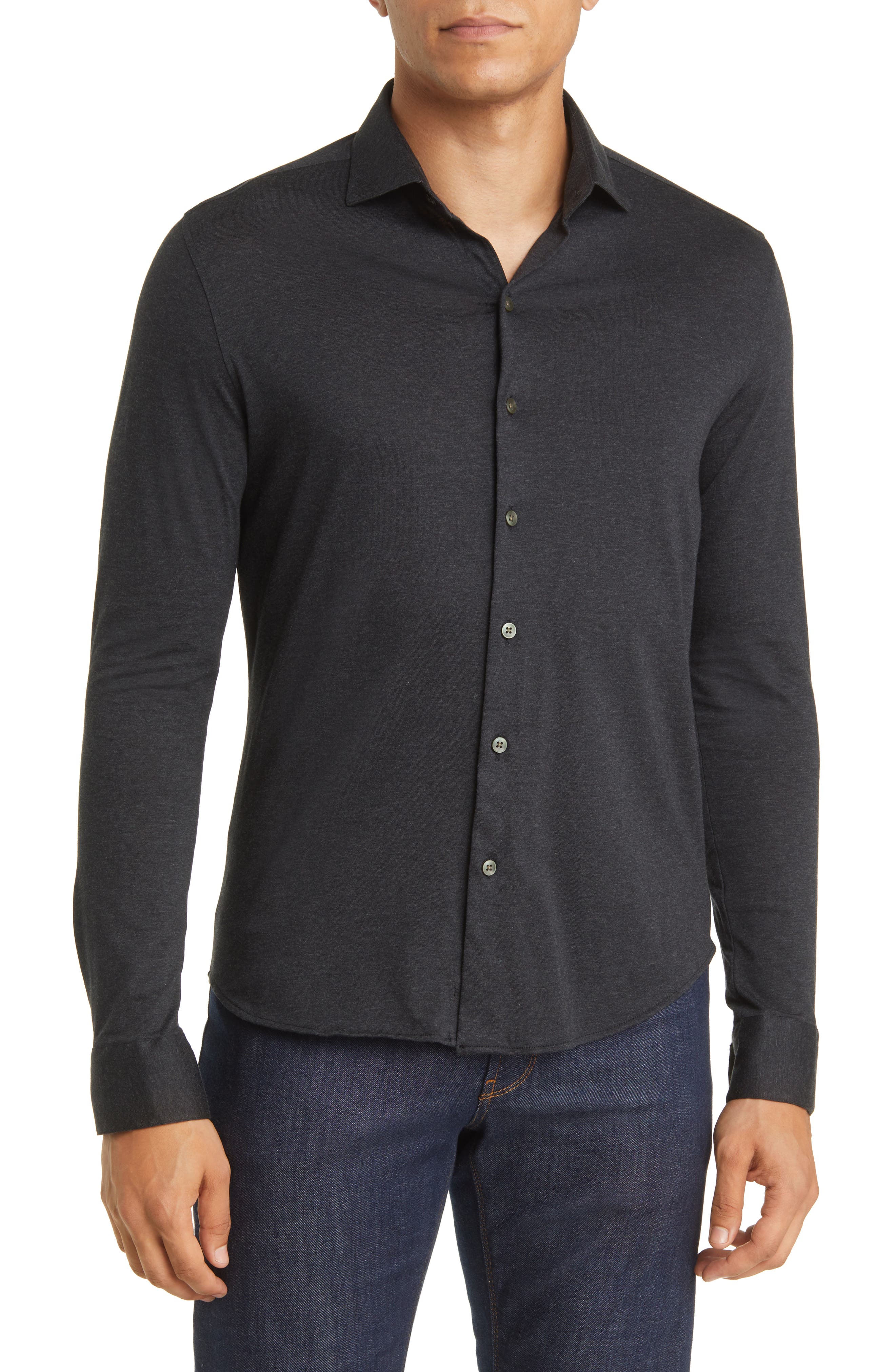 Robert Barakett Novak Cotton Knit Long Sleeve Shirt (Men) | Nordstromrack