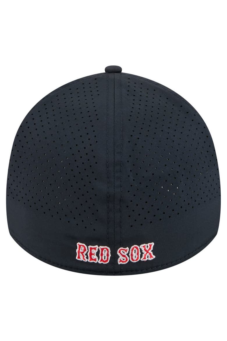 Men's New Era  Navy Boston Red Sox 39THIRTY A-Frame Perforated Flex Hat, Alternate, color, Navy
