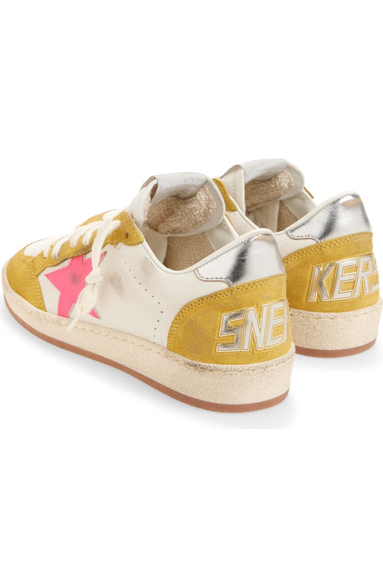 Golden Goose Ball Star Low Top Sneaker, Alternate, color, White/ Pink/ Honey/ Silver