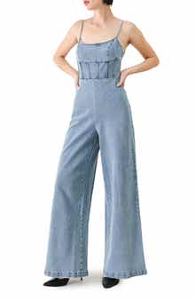 Denim Wide Leg Jumpsuit